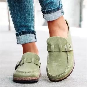 [Free Shipping] Round-Toe Low-Heel Casual WomenS Mules Large Size Sandals WomenS Shoes Large Quantities In Stock