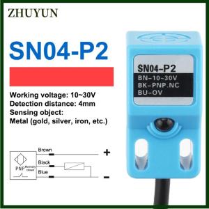 ZHUYUN NPN PNP SN04-N SN04-P SN04-N2 SN04-P2 Metal Detection Sensor Proximity Switch Used For Metal Detection Square Induction Switch