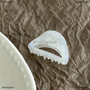 [COD] Modingdue Acetic Acid Claw Clip Ponytail Hair Clip Solid Color Hair Clip Ponytail Shark Hair Claw Clip For Women Girls Hair Accessories