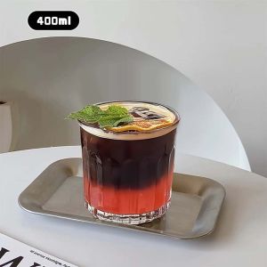 550ML Coffee Latte Borosilicate Glass Mug Heat Resistant Drink Water Clear Coffee Milk Tea Cup