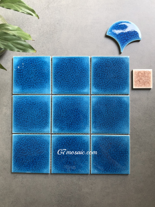 Gạch thẻ mosaic gốm vuông men rạn 10x10 G7T032 kiểu dáng màu sắc đa dạng dễ dàng vệ sinh khả năng chống thấm chống nhiệt tốt chống ăn mòn hóa chất trang trí bể bơi  bể sục khu nghỉ dưỡng khách sạn