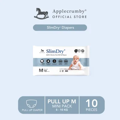[Mini 1 Pack] Applecrumby® SlimDry⁺ Diapers (Total 10 Pieces)