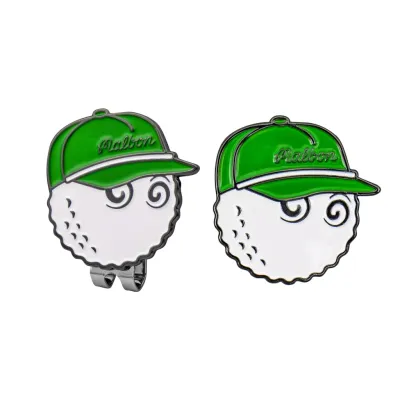 M Golf Cap Clip Metal Magnetic Golf Mark Green Ball Marker Golf SuppliesS2401G