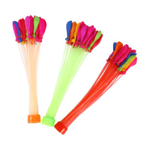 Happy Time Water Ball Balloons Crazy Color 111 Rapid-Filling Self-Sealing Water Ball 3 Bundles Water Balloons for Outdoor Family Friends Children Summer Fun
