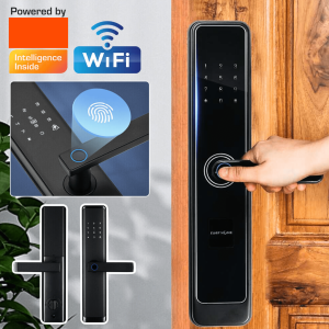 COD TaffHOME XR24 Gagang Smart Door Lock pintu rumah sidik jari Fingerprint Password Card RFID Alarm