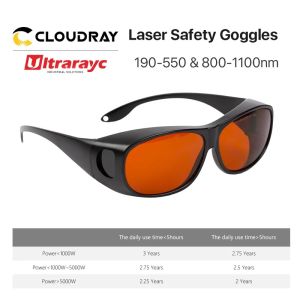 Ultrarayc 355 & 532nm Goggles Medium Size Type B Glasses Shield Protection for UV & Green Safety Goggles