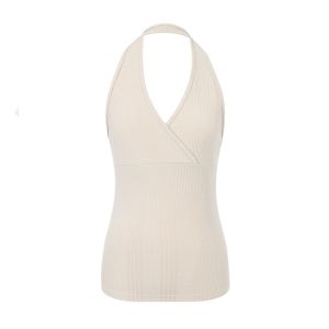 Áo yếm hở bụng cổ chữ V gợi cảm kiểu Mỹ cổ yếm nữ mùa hè mới xu hướng