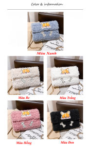 Túi Tự Đan Len Mác Gấu Chó Set Phụ Kiện Túi Handmade Mác Corgi Siêu Dễ Thương Làm Quà Tặng Bạn Gái - EB72