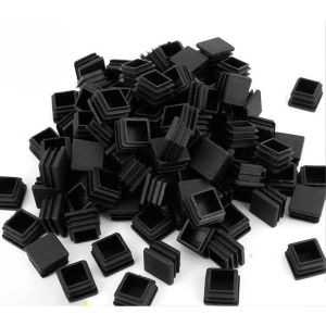200 Pcs Plastic Square Blanking End Caps Tube Inserts 25mm x 25mm