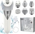Epilator for Women, 7 in 1 Epilator Hair Removal for Women, Shaver, Bikini, Face Razor, Facial Brush, Face Massage and Body Exfoliator, IPX6 Waterproof Painless Lady Shaver Wet & Dry, 2 Speeds. 