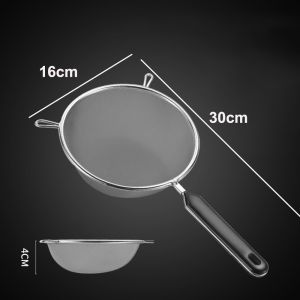 FUDESHE นержักรส กระชอนกรองอาหาร ทำความสะอาดง่าย 12 14 16 20 22 ซม. กระชอนตาข่ายละเอียด ใหม่ ขนาดเล็ก ที่กรองอาหาร สำหรับห้องครัว