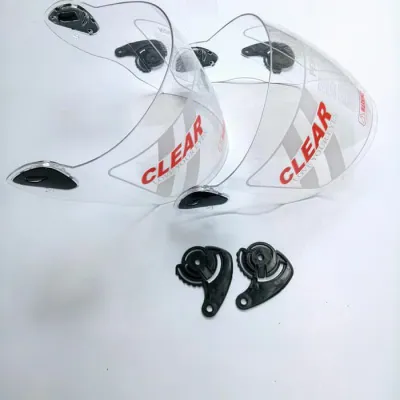 Kaca helm visor NHK R6 + tutup kaca + rachet / kaca NHK r6 merek clear berikut rachet