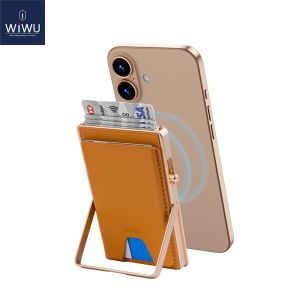 WiWU Regal Magsafe Metal Stand Card Holder for iPhone 17 16 15 Strong Magnetic Force Mobile Phone Stand for iPhone 16 Pro Max2026