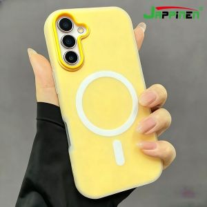 Magnetic Wireless Charging Matte Phone Case for Samsung Galaxy A57 A37 A27 A17 5G A07 4G A16 LTE A06 5G A26 A36 A56 A05 A05s A15 A25 A35 Frosted Magsafe Shockproof Cover Casing