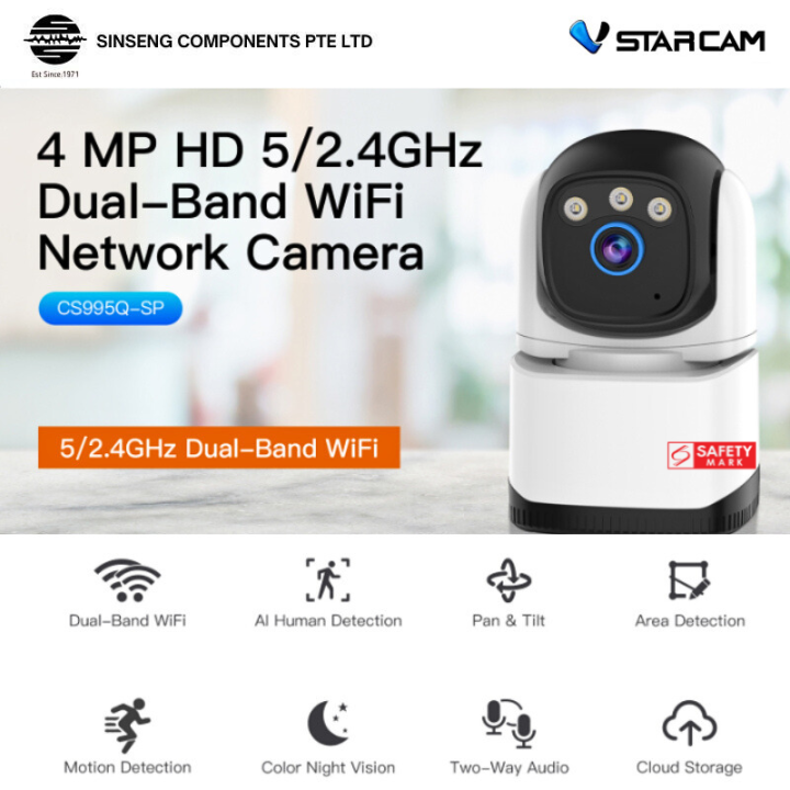 VStarcam 4MP 5G Dual-Band Full Color Night Vision/Two-Way