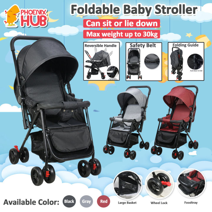 Phoenix Hub Stroller For Baby Two way Reversible Handle Baby Stroller Travel System Lightweight Foldable Stroller Push Chair Portable Stroller Pocket Stroller With Canopy Baby Stroller Lazada PH