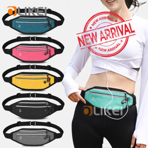 OLIKEI Slim Running Waist Bag Waterproof Jogging Belt Bag Sport Fitness Fanny Pack 7.2 Inches Phone Waist Pouch Bag for Men Women