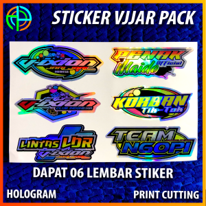 (isi 6 lembar) Sticker Vijar Hologram Cutting PrintCuting stiker vixion jari jari setiker vjar variasi Modification Yamaha