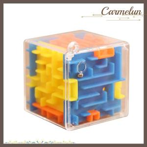 [Carmelun] 3D Maze Magic Cube Six-sided Transparent Puzzle Speed Cube Rolling Ball Magic Cubes Maze Toys For Children Stress Reliever Toys