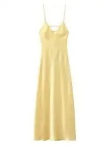 Solid Backless Stain Maxi Dress Womens Casual Spaghetti Strap V-neck High Waist Dresses 2026 Lady Summer Vacation Party Gowns2026