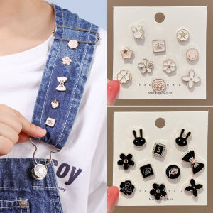 10ชิ้นกระดุมเสื้อคาร์ดิแกนคอเสื้อไม่มีเข็มกลัดเย็บป้องกันการสัมผัสโดยไม่ได้ตั้งใจกระดุมข้อมือตราเข็มกลัดกระดุมข้อมือกระดุมเสื้อ