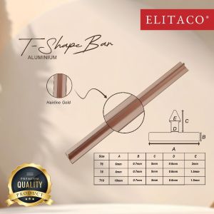 【ELITACO】Aluminium T Profile Casing Decorative Case Wall Cover Protect Edge 92cm / 280cm Bar