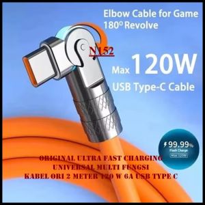 N152 KABEL ORI 2 METER 120 W 6A USB TIPE TYPE C KE A 120 Android Cable Data USB ORIGINAL ULTRA FAST