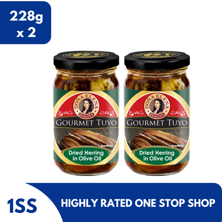Dona Elena Gourmet Tuyo Dried Herring in Olive Oil, 228g set of 2