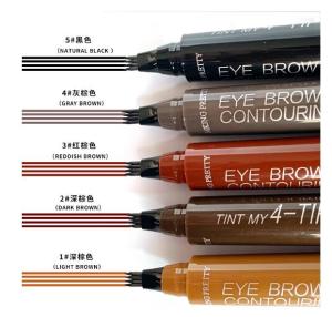 Four-pronged eyebrow pencil bifurcated liquid eyebrow pencil waterproof eyebrow pencil Korean makeup