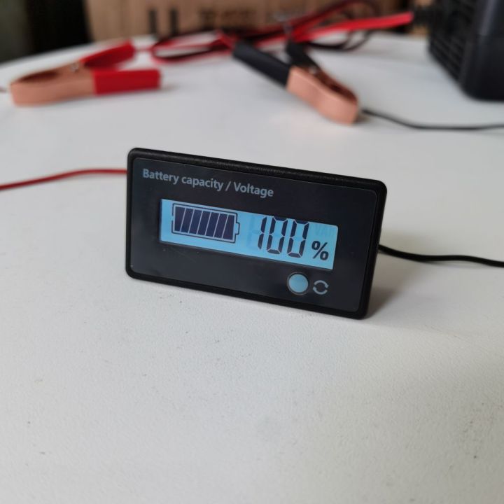 Đồng hồ đo vôn và báo Dung lượng Pin màn hình LCD(trắng,xanh dương,X.L ...