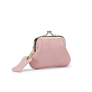 Purse Holder Small Change Purse with Kiss Lock Money Bag Lovely Pouch Leather Key Bag