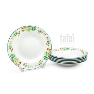 Piring Makan Green Rossie 23 cm Isi 1