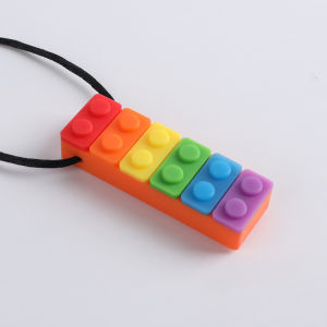 Children Chewing Toys One-word Rainbow Building Block Chewing Stick Baby Molar Stick Chewing Glue Silicone Baby Teether