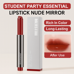 Aqua Mirror Lip Glaze Solid Lipstick Gloss Hydrating Nude Lipstick Moisturizing Lip Brightening Glossy Mirror-finish Lip Gloss