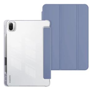 Cover Casing Infinix XPad Flip Leather Anti-Slide Warna Light Blue dengan Tempat Pencil