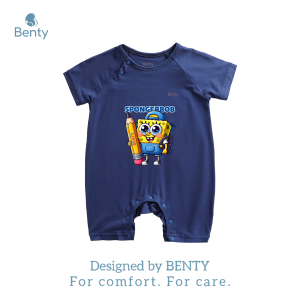 Bộ body cộc cài chéo in hình Spongerbob BENTY BT115 bodysuit thoáng khí mát mẻ cho bé yêu