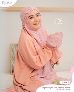MUKENA DAFFI 0RI ATALIA SERIES || mukena dewasa terbaru 2023 || bahan adem lembut dingin || mukena terusan tali ikat belakang