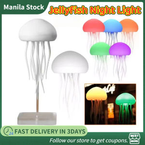 Jellyfish Night Light Voice Control Sensor 5 Color Change Lamp Decoration For Kids And Room Decor