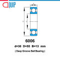 6006  UBC ตลับลูกปืนเม็ดกลมร่องลึก รอบสูง สำหรับงานอุตสาหกรรม แบบไม่มีฝา OPEN (Deep Groove Ball Bearing). 