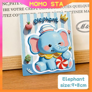 30Sheets Cute Animal Sticky Notes Oil Painting Memo Pads Stationery