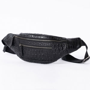 EDERN Túi đeo hông da thật dành cho nam Túi đeo hông da bò dập vân cá sấu Túi đeo chéo Túi đeo ngực cổ điển dành cho nam Túi thắt lưng Túi đeo hông Túi đựng điện thoại