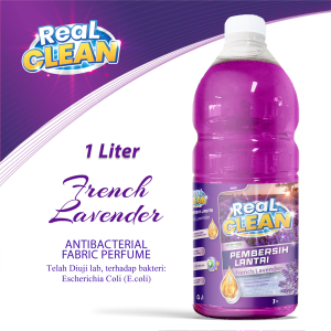 Real Clean Pel Lantai Pembersih Lantai French Lavender Antibacterial Floor Cleaner Higienis & Wangi tahan lama
