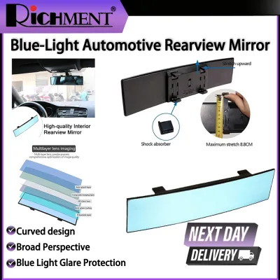 RICHMENT Car Modification Mirror Universal Clip-on Wide Angle Rearview Mirror for Car Suv Trucks Enhance Driving Safety Reduce for Car