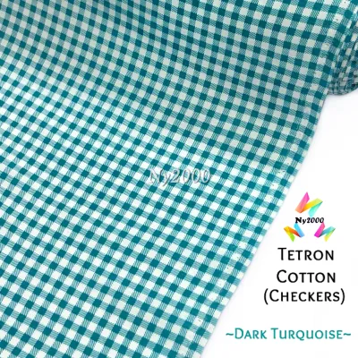5mm Small Checker Tetron Cotton (Polyester) Fabric [48 inch wide]