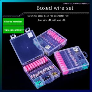 Snowdreamer ชุดถั่วอวกาศบรรจุกล่อง10ชุดถั่วซิลิโคน7 + 1ถั่วอวกาศรูปทรงวงแหวนรูป8วงแหวนอุปกรณ์ตกปลา