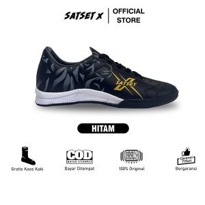 Sepatu Futsal Satset X Leopard Speed Ls In Black Gold