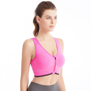 hot sale -READY STOCK Sport Bra Women Front Zip Yoga Bra Push Up Sports Bra Running Bra 2023