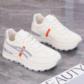 Running sneaker shoes for women korean flat Tennis shoes low cut white rubber shoes sapatos for women . 