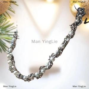 [COD] Man YingLie Punk Imitation Alloy Thick Chain Necklace Hip Hop Party Casual Business Jewelry Accessories Gift