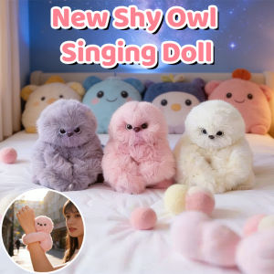 New Shy Owl Doll Can Sing Turn Its Head and Imitate Speech Electric Plush Toy Gift for Girlfriend